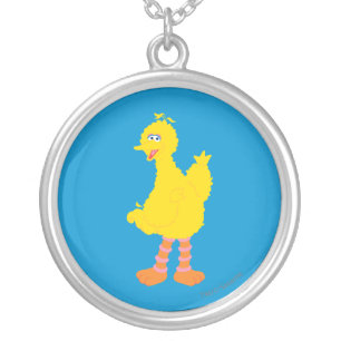 Big Bird Graphic Silver Plated Necklace