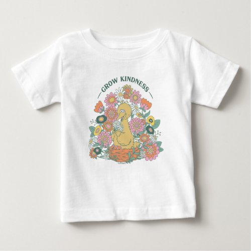 Big Bird  Grow Kindness Floral Graphic Baby T_Shirt