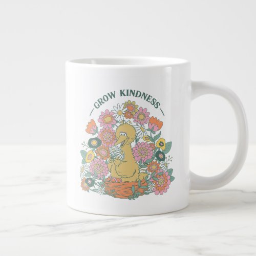 Big Bird  Grow Kindness Floral Graphic Giant Coffee Mug