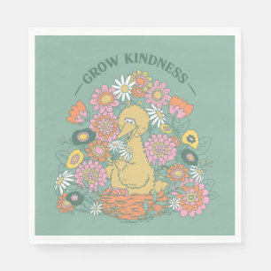 Big Bird Grow Kindness Floral Graphic Napkins
