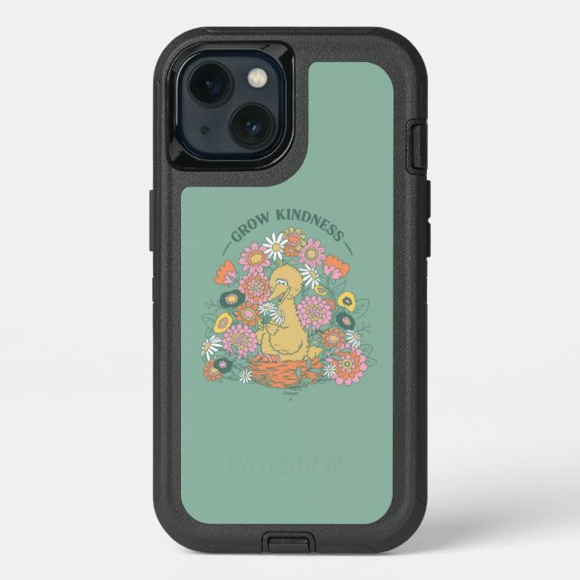 Big Bird | Grow Kindness Floral Graphic Otterbox iPhone Case (Back)