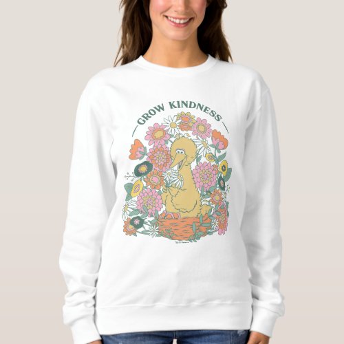 Big Bird  Grow Kindness Floral Graphic Sweatshirt