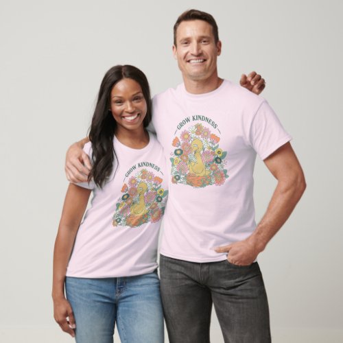 Big Bird  Grow Kindness Floral Graphic T_Shirt