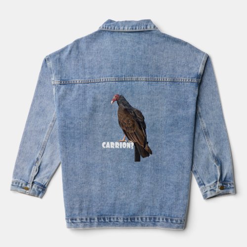Big Bird of Prey   Raptor Turkey Vulture Carrion  Denim Jacket
