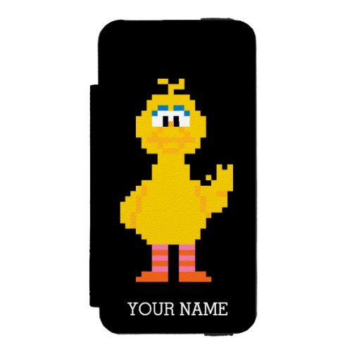 Big Bird Pixel Art  Add Your Name iPhone SE55s Wallet Case
