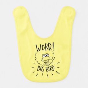 Big Bird Skate Logo - Word! Big Bird Baby Bib