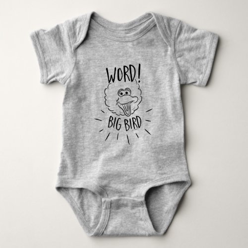 Big Bird Skate Logo _ Word Big Bird Baby Bodysuit