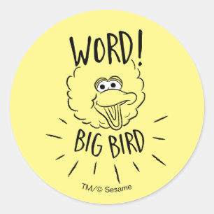 Big Bird Skate Logo - Word! Big Bird Classic Round Sticker