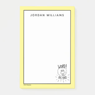 Big Bird Skate Logo - Word! Big Bird Post-it Notes