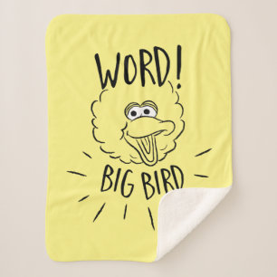 Big Bird Skate Logo - Word! Big Bird Sherpa Blanket