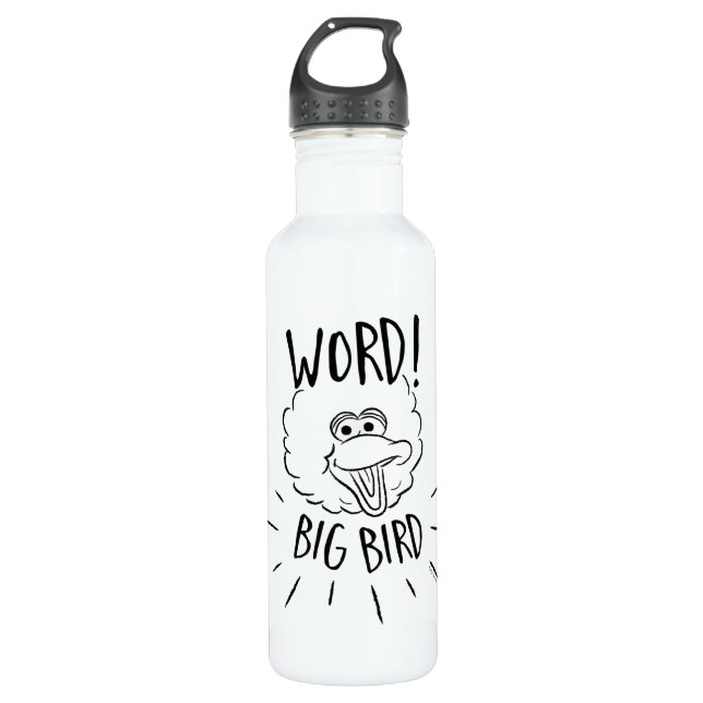 Big Bird Skate Logo - Word! Big Bird Stainless Steel Water Bottle (Front)