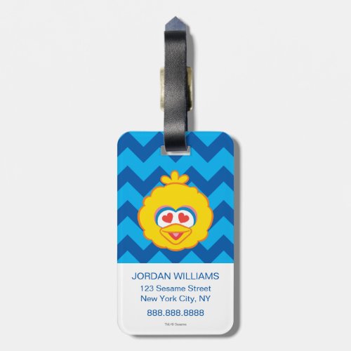 Big Bird Smiling Face with Heart_Shaped Eyes 2 Luggage Tag