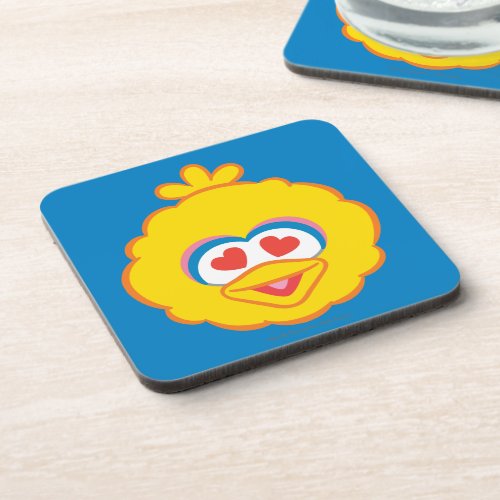 Big Bird Smiling Face with Heart_Shaped Eyes Drink Coaster