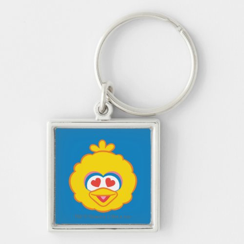 Big Bird Smiling Face with Heart_Shaped Eyes Keychain