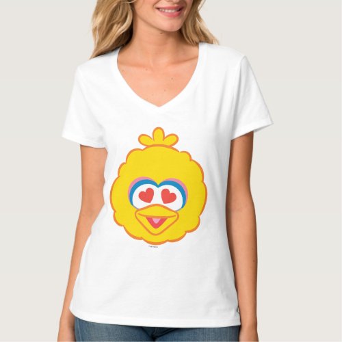 Big Bird Smiling Face with Heart_Shaped Eyes T_Shirt