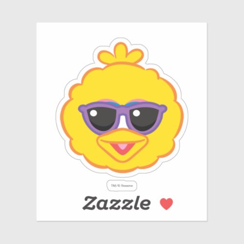 Big Bird Smiling Face with Sunglasses Sticker