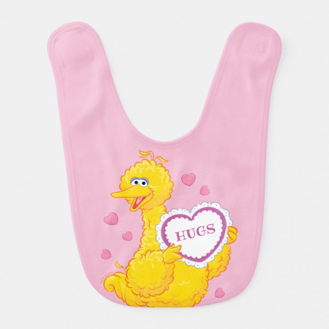 Big Bird Valentine Baby Bib (Front)