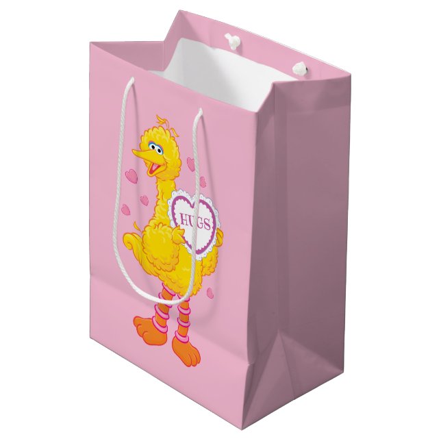 Big Bird Valentine Medium Gift Bag (Front Angled)