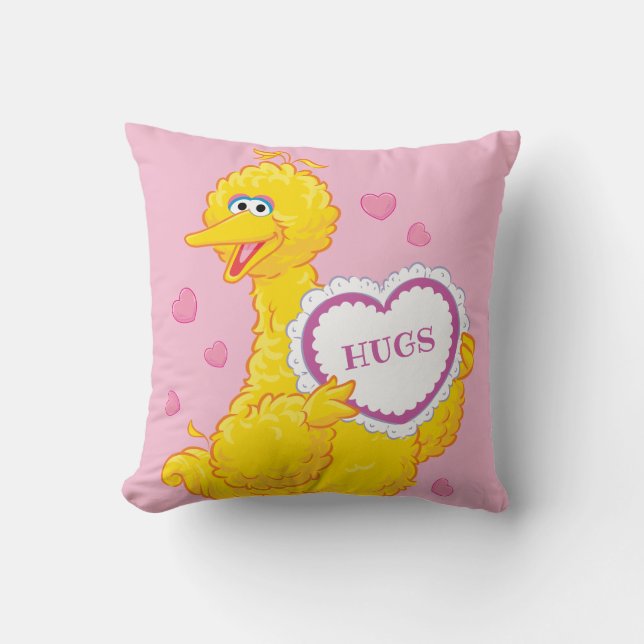 Big Bird Valentine Throw Pillow (Front)