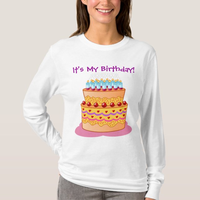 Big Birthday Cake T-Shirt (Front)