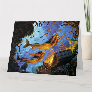 Big Birthday Mermaids Treasure Of Gold Card