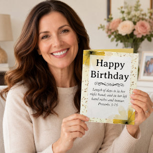 Big Birthday Mom Yellow Flowers Scriptural Text Card