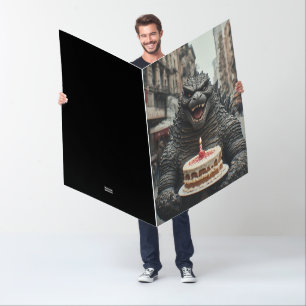 BIG BIRTHDAY MONSTER NEW YORK HUGE GREETING CARD