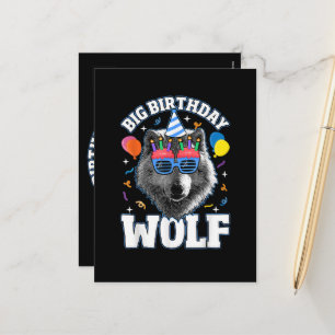 Big Birthday Wolf for Wolves Holiday Postcard
