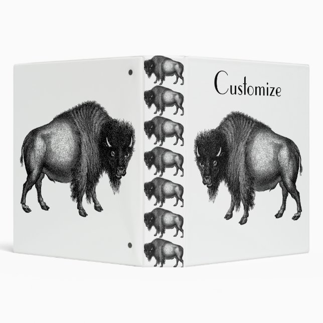 Big Bison Buffalo Thunder_Cove  3 Ring Binder (Background)