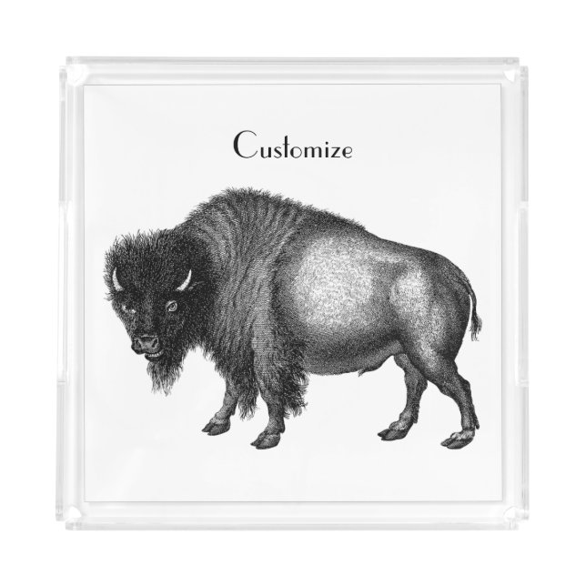 Big Bison Buffalo Thunder_Cove Acrylic Tray (Front)