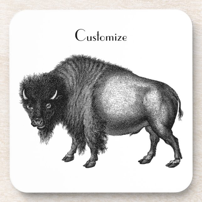 Big Bison Buffalo Thunder_Cove  Beverage Coaster (Front)