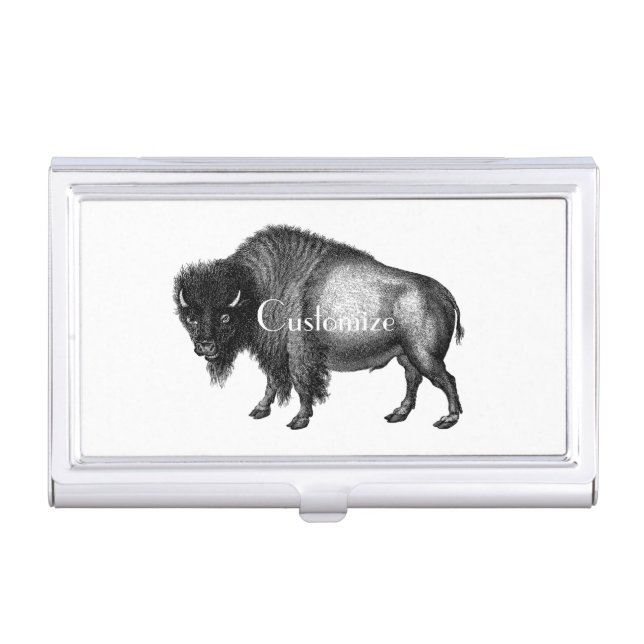 Big Bison Buffalo Thunder_Cove   Business Card Case (Front)