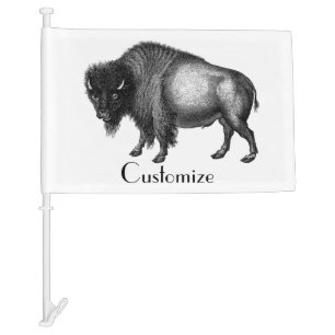 Big Bison Buffalo Thunder_Cove Car Flag