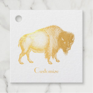 Big Bison Buffalo Thunder_Cove  Foil Favor Tags