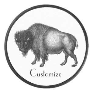 Big Bison Buffalo Thunder_Cove Hockey Puck