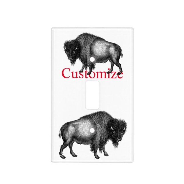 Big Bison Buffalo Thunder_Cove  Light Switch Cover (Front)