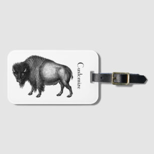 Big Bison Buffalo Thunder_Cove Luggage Tag