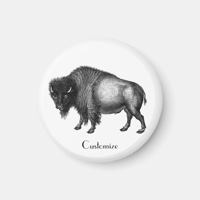 Big Bison Buffalo Thunder_Cove Magnet (Front)