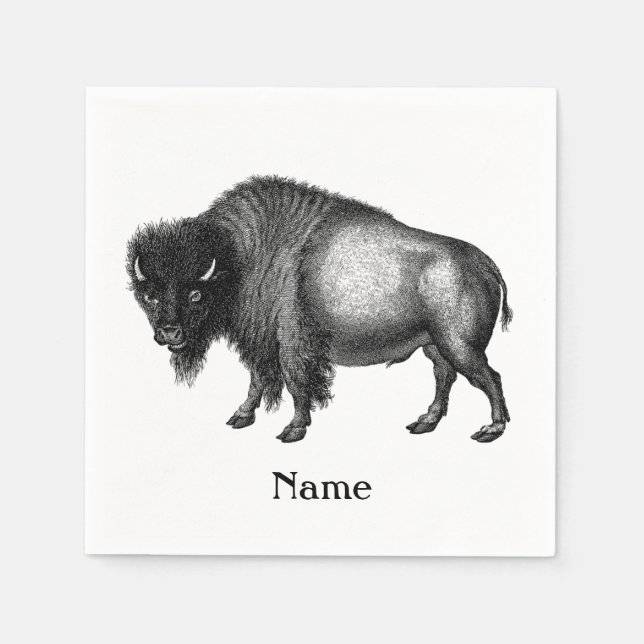 Big Bison Buffalo Thunder_Cove  Napkins (Front)