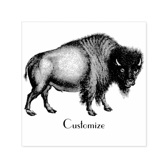 Big Bison Buffalo Thunder_Cove Self-inking Stamp (Design)