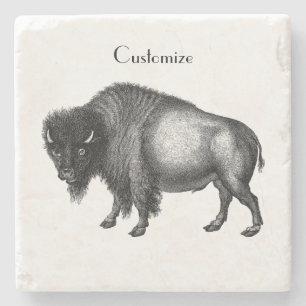 Big Bison Buffalo Thunder_Cove  Stone Coaster