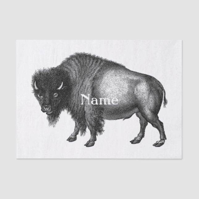 Big Bison Buffalo Thunder_Cove  Tissue Paper (Front)