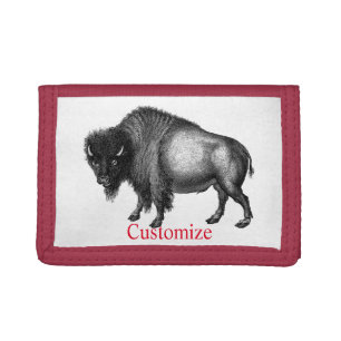 Big Bison Buffalo Thunder_Cove Tri-fold Wallet