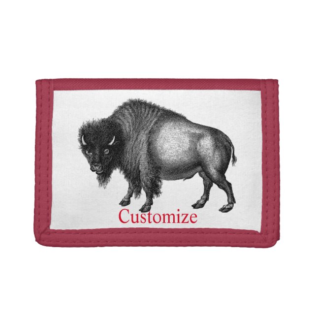 Big Bison Buffalo Thunder_Cove  Trifold Wallet (Front)