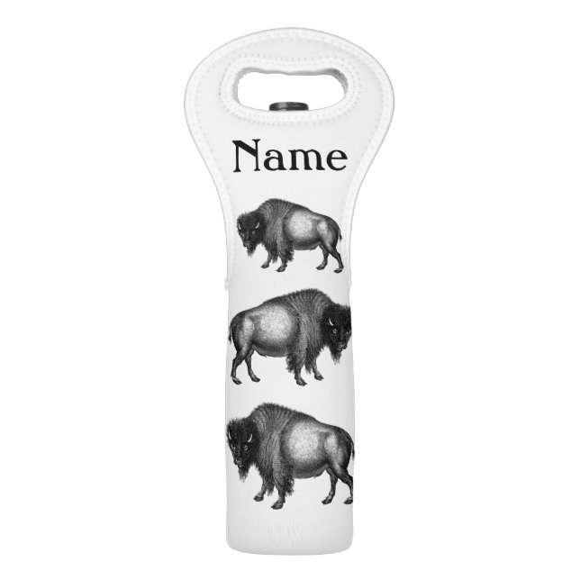 Big Bison Buffalo Thunder_Cove  Wine Label Bag (Front)