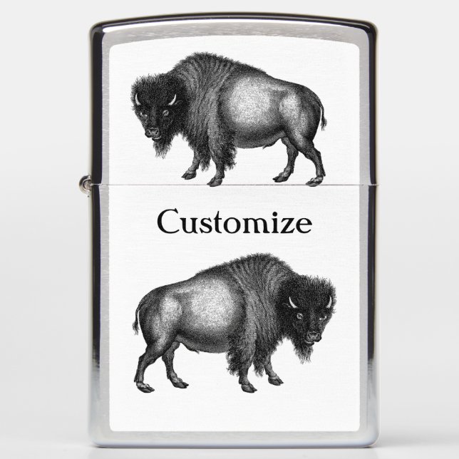 Big Bison Buffalo Thunder_Cove   Zippo Lighter (Front)