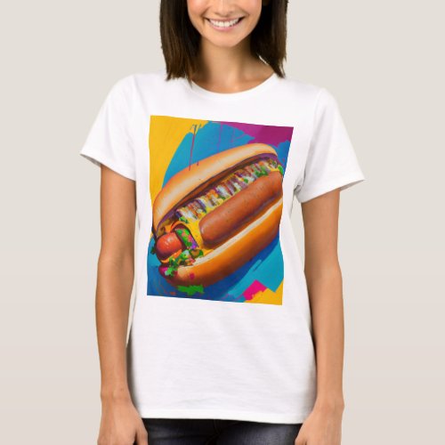 Big Bite Hot Dog _ King Size Sausage Sub T_Shirt