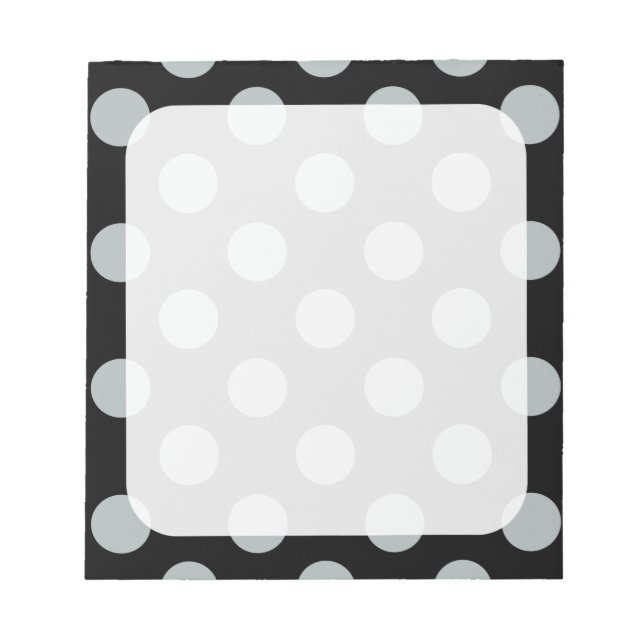 Big Black and Gray Dots Notepad (Front)