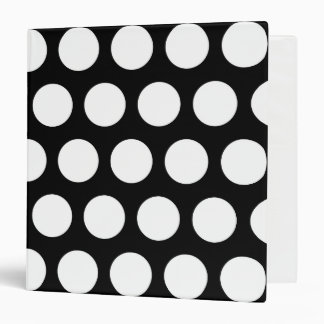 Big Black and White Polka Dots Binder
