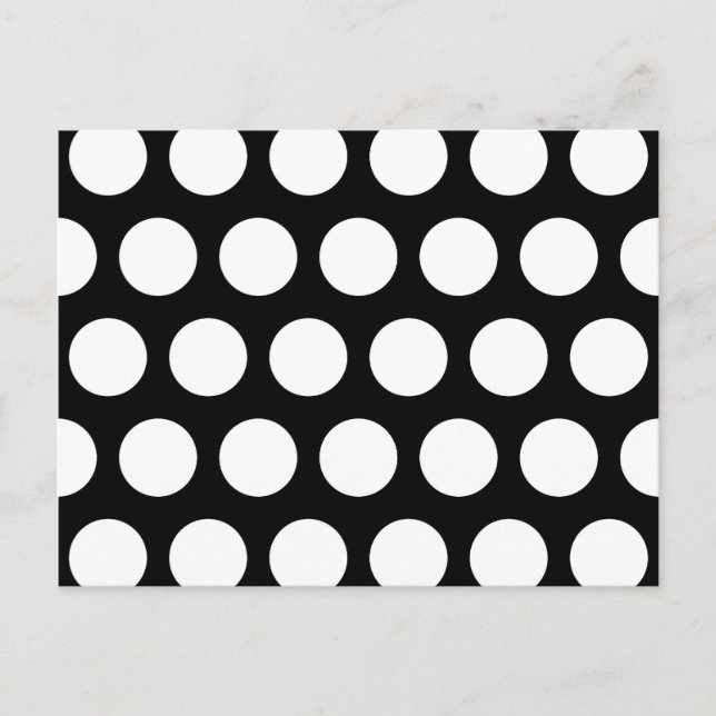 Big Black and White Polka Dots Postcard (Front)